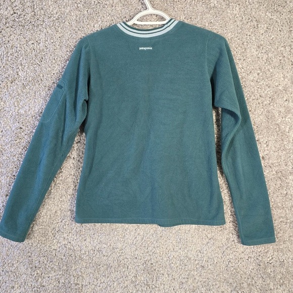 Patagonia Women Pullover Sweater Size XS Green Fleece Outdoors Hiking Pockets - Picture 7 of 11